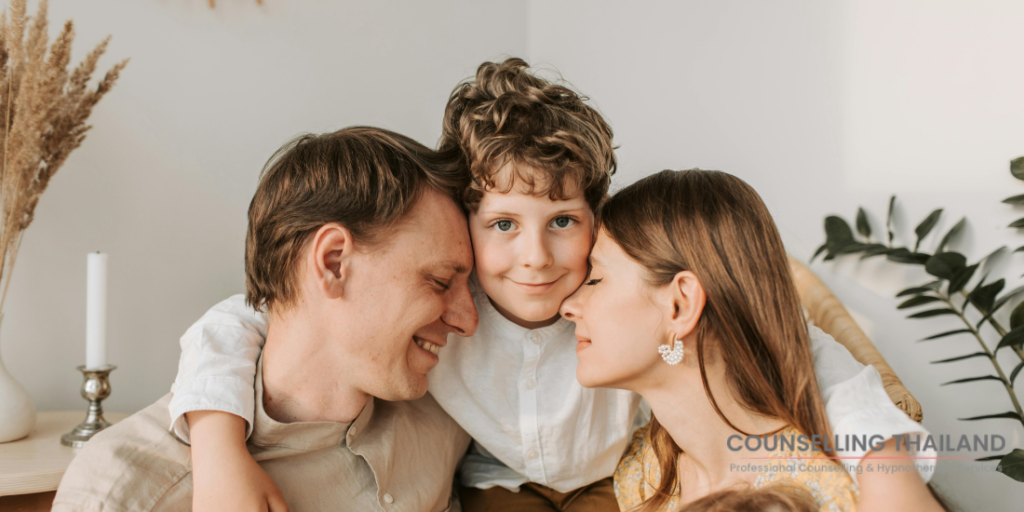 coparenting parents with a happy child